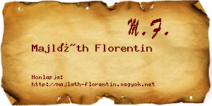 Majláth Florentin névjegykártya